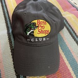 New Bass Pro Shops CLUB Embroidered Logo Adjustable Baseball Hat Cotton