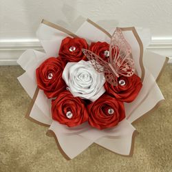 mini bouquet of eternal satin roses