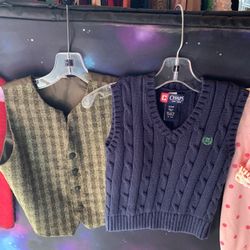 BOYS 3T SWEATER VEST AND DRESS VEST
