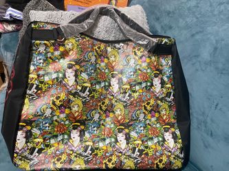 Ed Hardy Christian Audigier Travel Wekender SHOPPER TOTE BAG GEISHA & SKULL