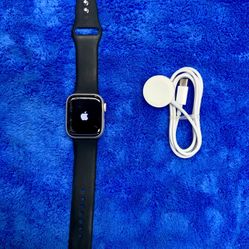 Apple Watch IWatch Series 7 41mm Aluminum Ceramic Bezel Case Ion Glass GPS Water Resistant 50m Wifi Bluetooth iPhone Touchscreen ECG App Fitness 