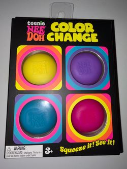 NeeDoh Teenie Color Change MultiColor Set Squishy 4 Pack New