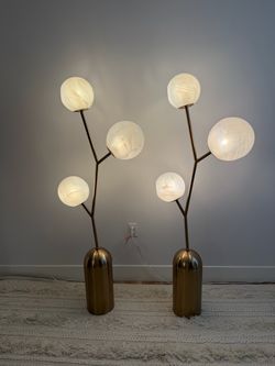 Floor Lamps - Cloud glass globes (set of 2, $60 each)