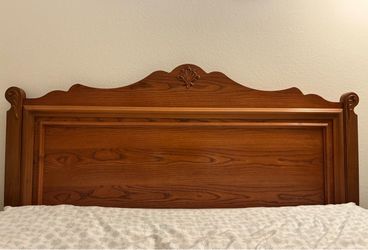 Vintage Bassett Solid Oak Headboard