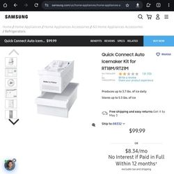 Samsung Quick-Connect Auto Ice Maker