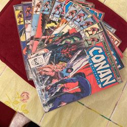 Set of 13 Vintage Conan the Barbarian Marvel comics