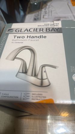 GLACIER BAY RESTROOM FAUCET NICKEL NEW