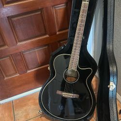 Ibanez AEG10II-BK Acoustic Guitar With Hard Shell Case