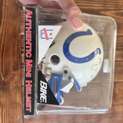 Vintage Mini Collector Helmet Colts Signed Mike Curtis