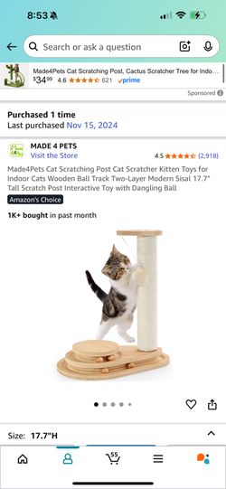Cat Scratcher Toy New Out Of Box