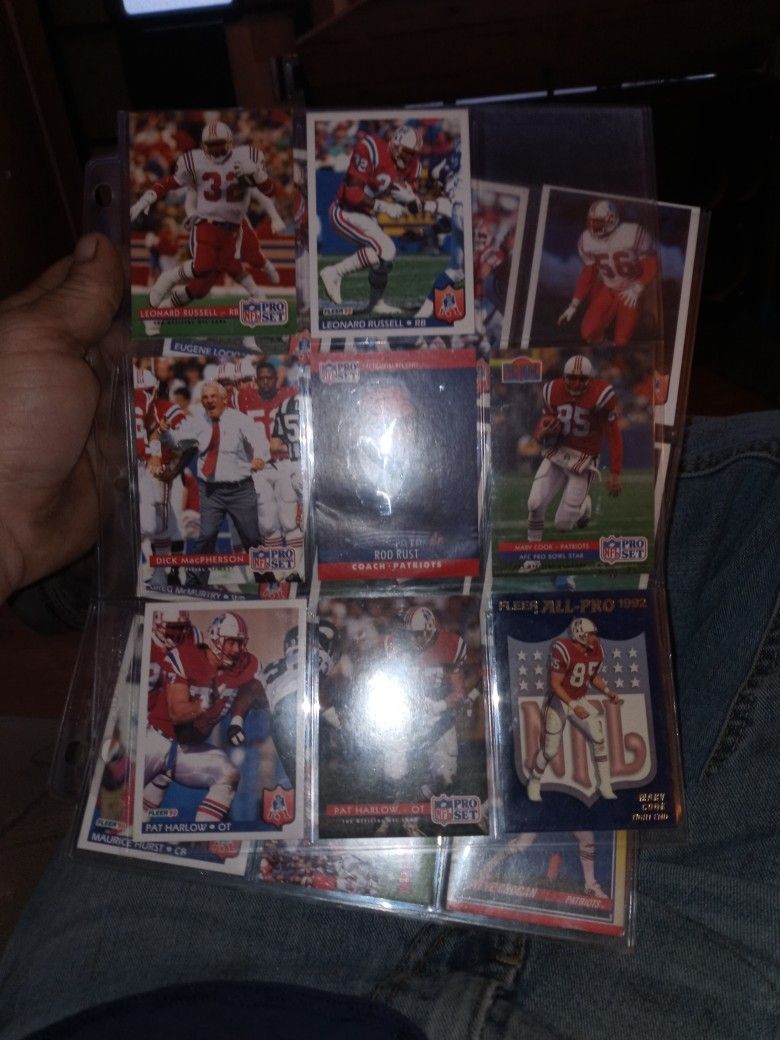 Patriots Fleer Score Pro Set Cards