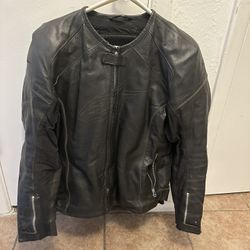 Alpinestar Leather Motorcycle Jacket. Fully Armored ( back, Shoulders, & Elbows )