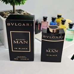 Bvlgari Man In Black Eau De Parfum Spray 3.4oz 100ml Cologne Fragrance  **NEW**