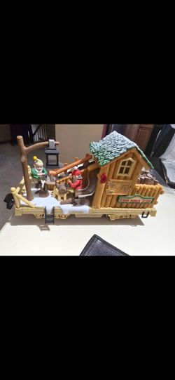 Christmas Holiday Train Car Log Mill Car