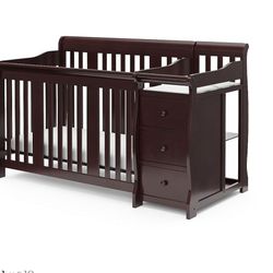 Baby Bed Frame With Changer 