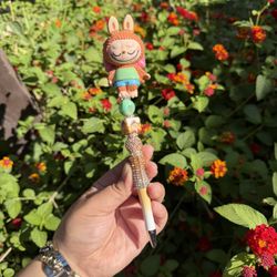 Sleeping Labubu Beaded Pen