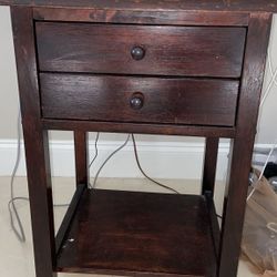 wooden nightstand