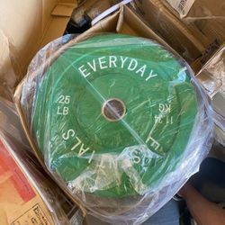 New 25lb Bumper Plates 