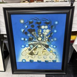 Galatea of the Heavens After  Salvador Dali Oil Painting Signed Millet 28x25