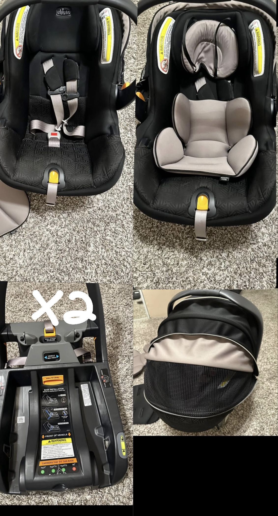 Chicco Infant Car Seat And 2 Bases