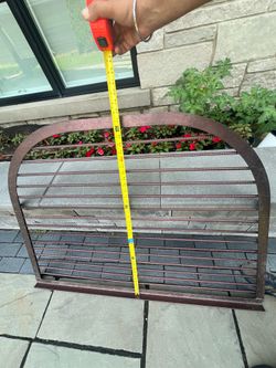 Window well metal D-shape egress cover 57”x37” as shown