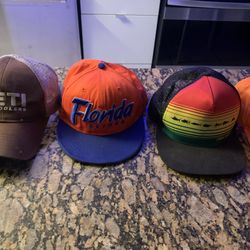 Lot Of Fishing Hats, Sports Hats, Flex Fit, SnapBack 