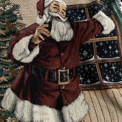 vintage Coca-Cola Santa Claus tapestry throw blanket, 69”x 54” 