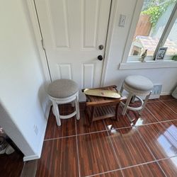 Bar Stools  Bench Tables. Will Sell Pieces