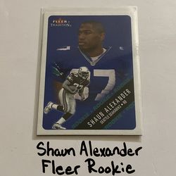 Shaun Alexander Seattle Seahawks All-Pro RB Fleer Rookie Card.