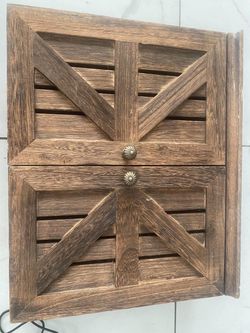 Wooden Wall Mounted Jewelry Organizer Cabinet