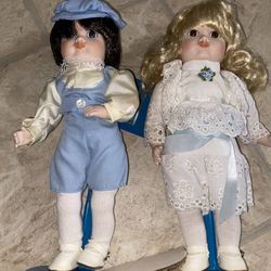 Porcelain Doll Boy And Girl 