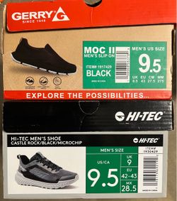 Men’s shoes size 9.5 Brand new! comfort Garry and hi-tec both for $40