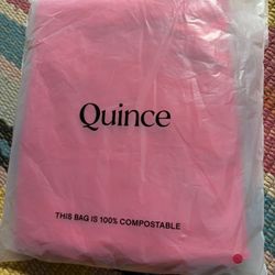 Quince Italian High Rise Bikini Bottom Hibiscus Pink Size M New