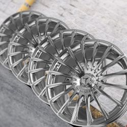 21” MERCEDES S63 SClass AMG ORIGINAL POLISHED RIMS S680 S580 OEM FACTORY SET