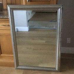 Silver frame mirror