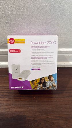 NETGEAR Powerline 2000 (PLP2000) Ethernet Adapter Kit + WiFi Extender – 2000 Mbps
