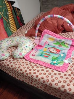 Baby pillow and floor baby mat