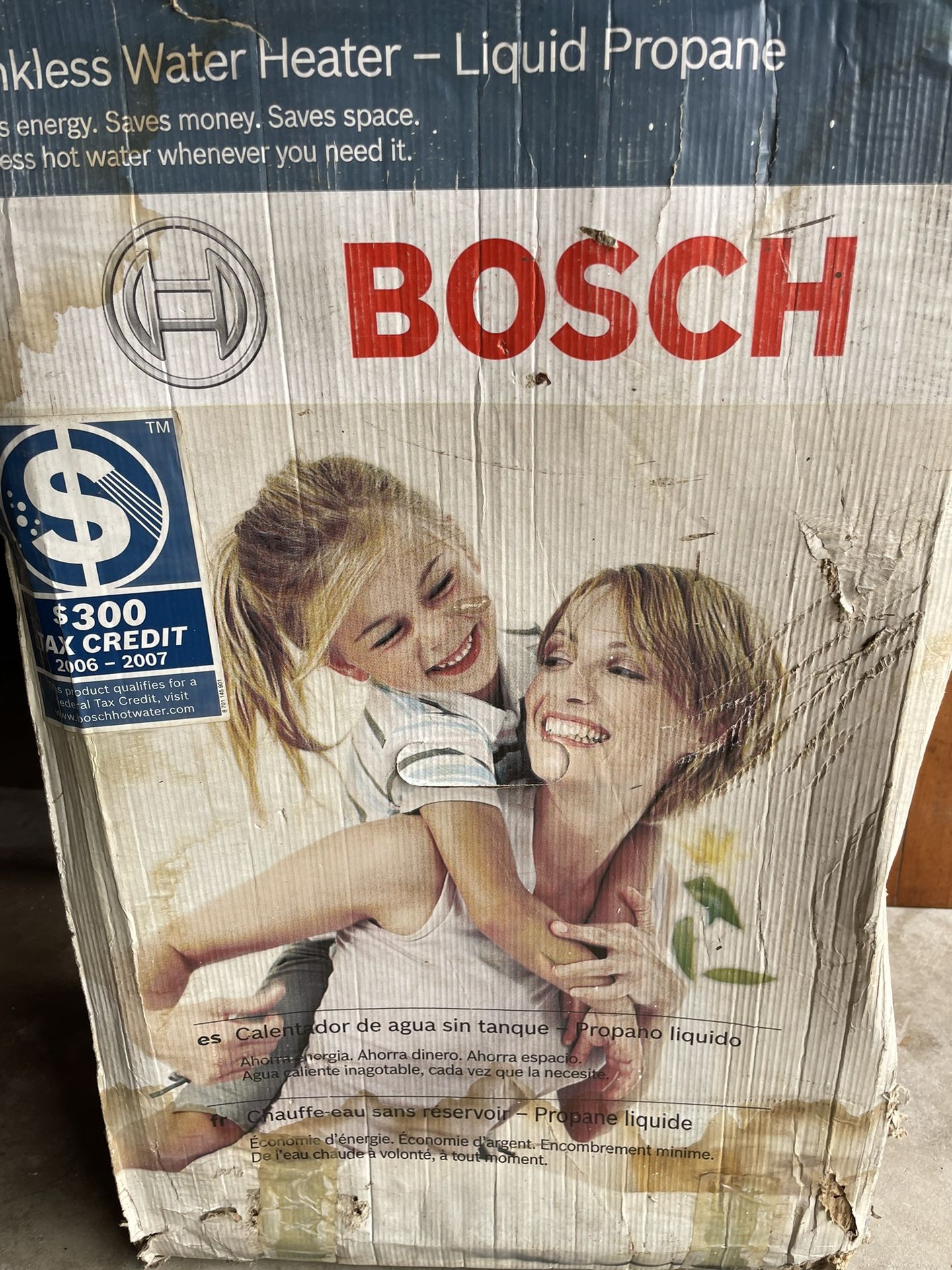 Bosch 2400 V – LP tankless, hot water, heater, liquid, propane, new
