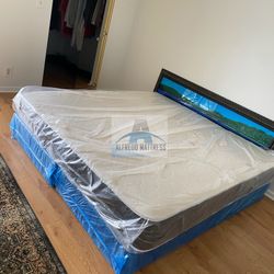 King mattress regular and box spring set (2pc - brand new) 