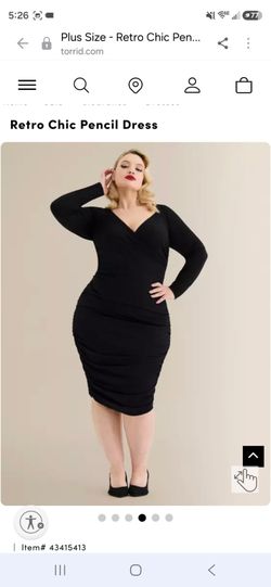 Torrid Retro Chic Pencil Dress - Black | Plus Size 0