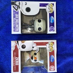 Funk Pop Jack Skellington & Zero Nightmare Before Christmas 