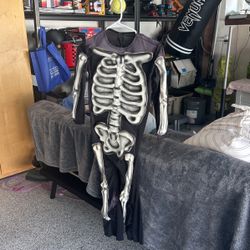  Skeleton Costume With Gloves And Mask