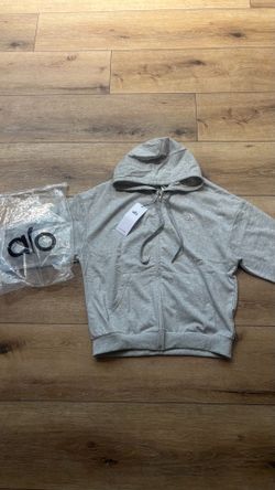 Alo grey zip up, medium