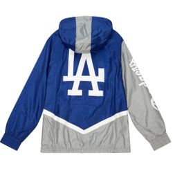 LARGE MITCHELL & NESS LOS ANGELES DODGERS WINDBREAKER JACKET 