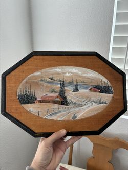 Vintage Wood Frame Landscape Beautiful Frame 