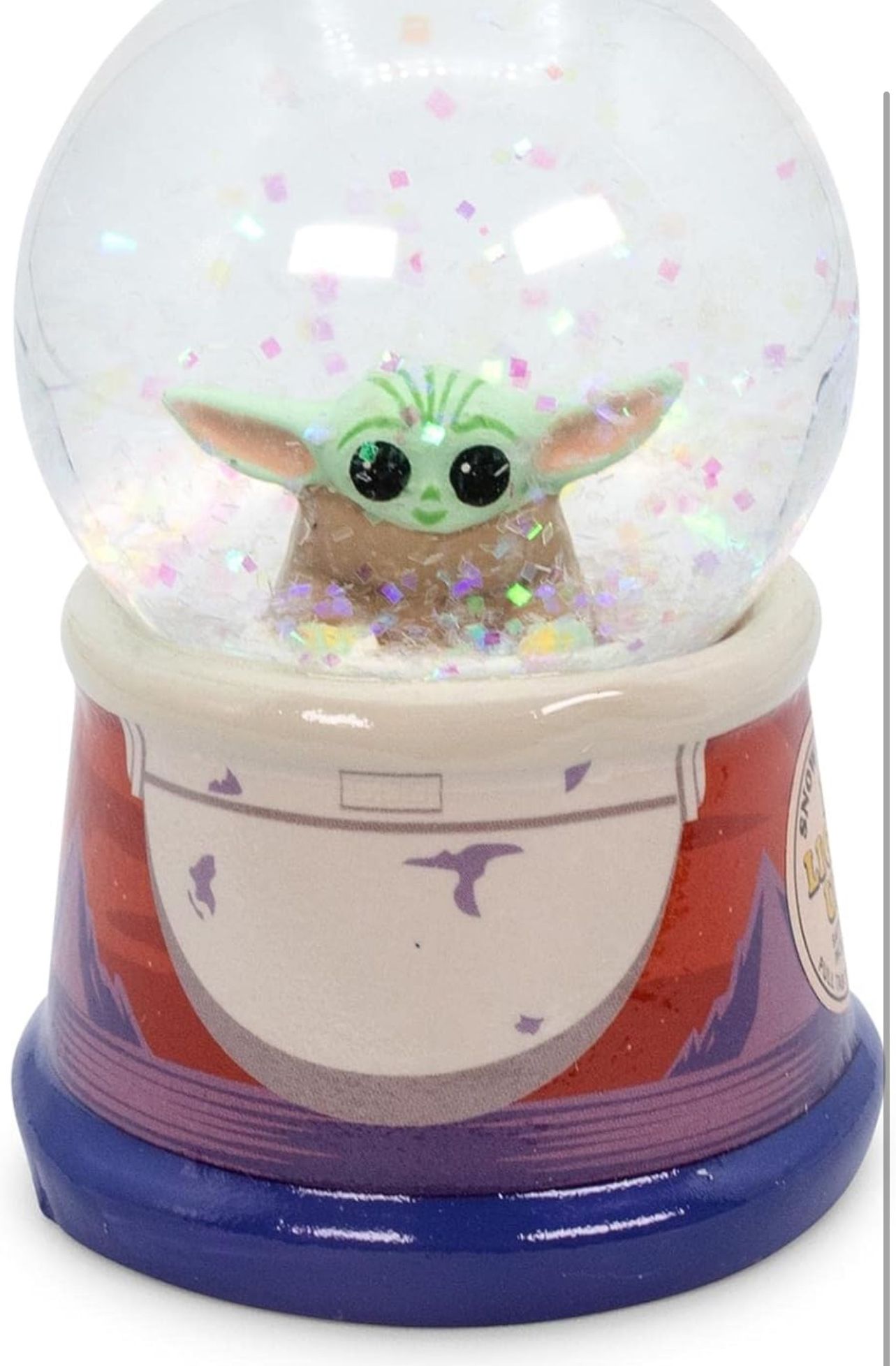 Silver Buffalo Star Wars The Mandalorian The Child Egg Pod Light Up Snow Globe, 55 mm