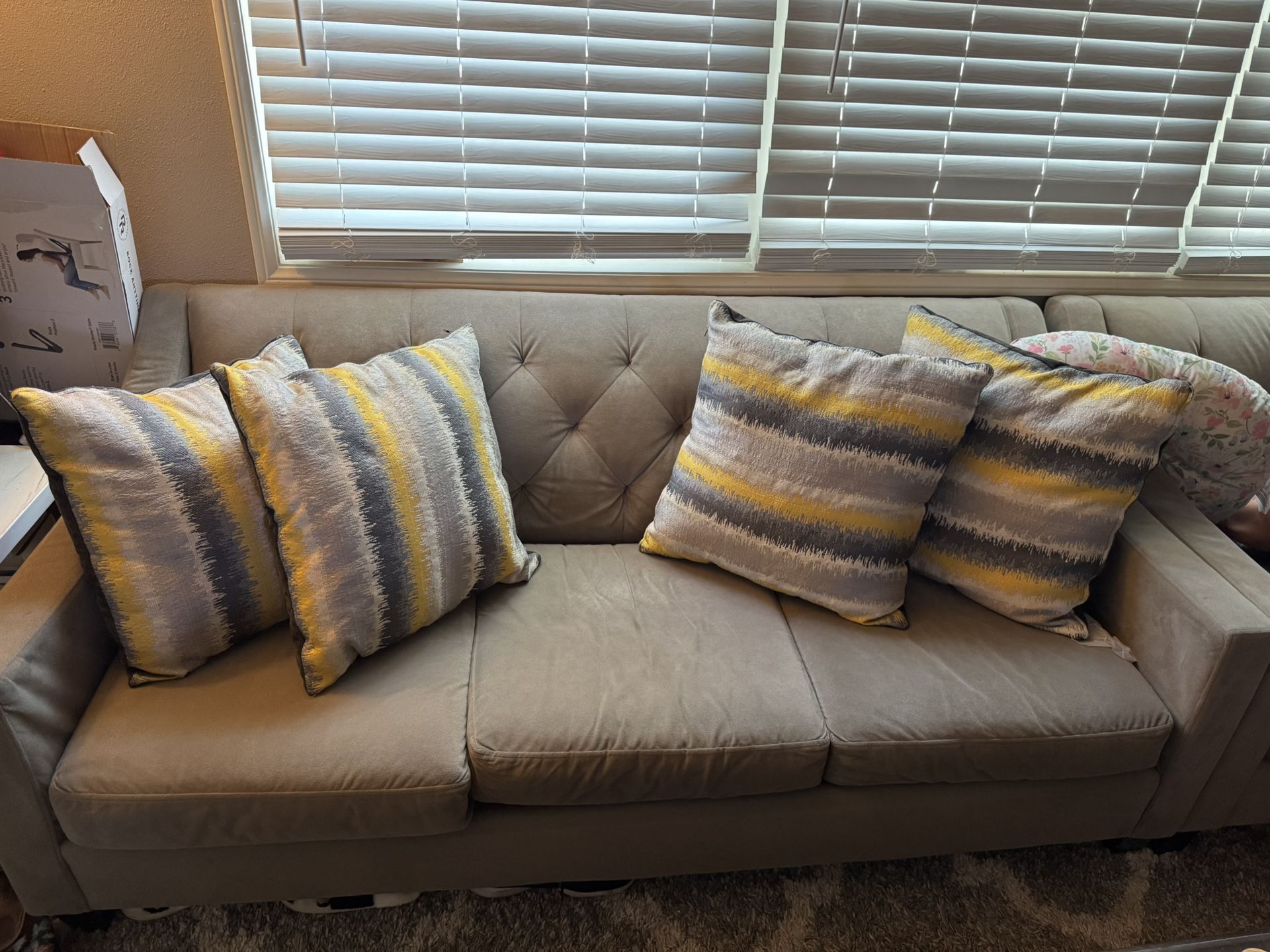Two Tan Couches