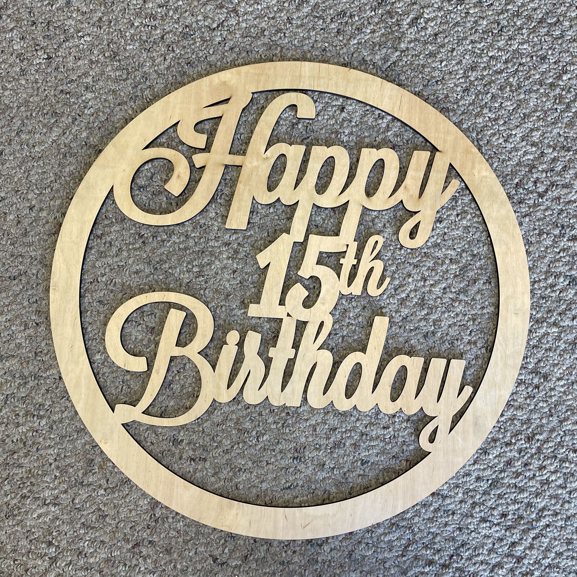 Happy 15 Birthday Quinceañera Happy Birthday Wood Sign