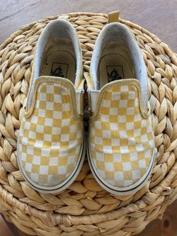 Vans Classic Slip-On Yellow Checkerboard Shoes