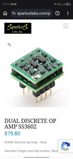 SparkoS Ss3602 op amps